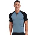 thumbnail image 1 of inhzoy Mens Running Top Workout Quick Dry T-shirts Base Layer Top Gym Sports Compression Shirts Blue XL, 1 of 7