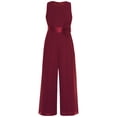 thumbnail image 1 of inhzoy Summer Dress Made Of Chiffon Fabric With Flowers For Girls Onepiece Outfit For Childrens Parties Burgundy 12, 1 of 5