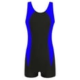 thumbnail image 1 of inhzoy Unisex Girls Boys Sleeveless Boyleg Swimsuit Floral Rashgurd Shirts Diving Shorty Wetsuit Royal Blue 8, 1 of 7
