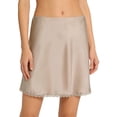 thumbnail image 1 of inhzoy Women Casual Summer Skirt Satiny High Waist Half Slip Skirt Seamless Underskirt For Daily Wear Champagne L, 1 of 7