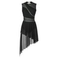 thumbnail image 1 of inhzoy Women Contemporary Modern Dance Dress Sleeveless Rhinestone Figure Skating Dress Black L, 1 of 7