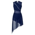 thumbnail image 1 of inhzoy Women Contemporary Modern Dance Dress Sleeveless Rhinestone Figure Skating Dress Navy Blue S, 1 of 7