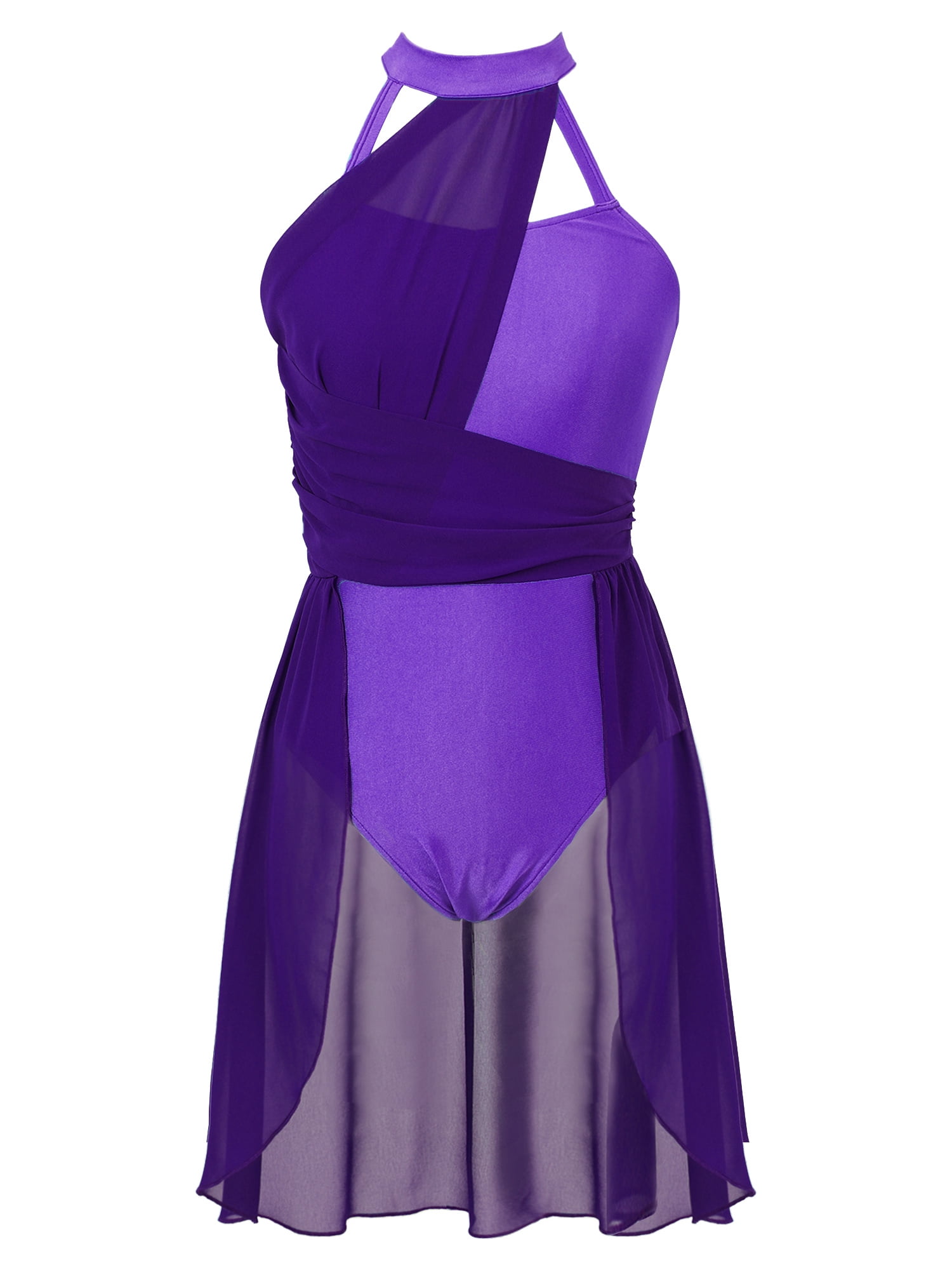 inhzoy Women Lyrical Dance Dress Modern Ballet Costume Halter Neck Chiffon Dancewear Dark Purple S - Walmart.com inhzoy Women Lyrical Dance Dress Modern Ballet Costume Halter Neck Chiffon Dancewear Dark Purple S - Walmart.com