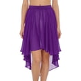 thumbnail image 1 of inhzoy Women's Ballet Chiffon Wrap Skirt Hip Scarf Flowy Swing Skirts Lyrical Dance Skirt Purple S, 1 of 5