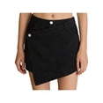 thumbnail image 1 of inhzoy Women's Casual High Waist Split Hem Skorts Denim Skort Shorts High Waisted Irregular Front Shorts Black L, 1 of 7