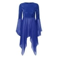 thumbnail image 1 of inhzoy Women's Sparkly Chiffon Liturgical Praise Dance Tunic Worship Dance Overlays Top Blue M, 1 of 7