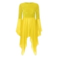 thumbnail image 1 of inhzoy Women's Sparkly Chiffon Liturgical Praise Dance Tunic Worship Dance Overlays Top Yellow XXL, 1 of 7