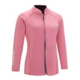 thumbnail image 1 of inhzoy Womens 2mm Thermal Neoprene Wetsuit Top Long Sleeve Zippered For Swimming Surfing Snorkeling Pink XL, 1 of 5