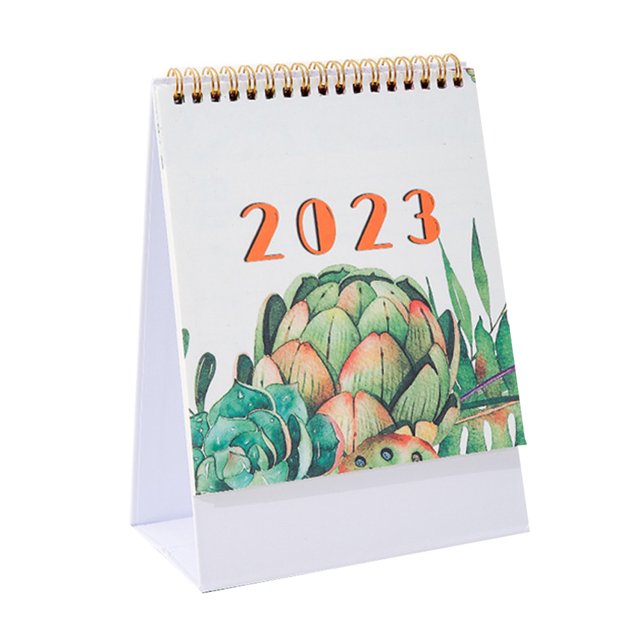 ini Desk Calendar , Minimalist Standing Flip Desktop Calendar, Portable