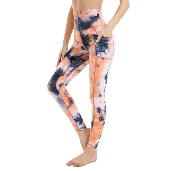 iniber Womens High Waist Yoga Pants, Soft 4 Way Stretch Running Workout Leggings with Pockets.
