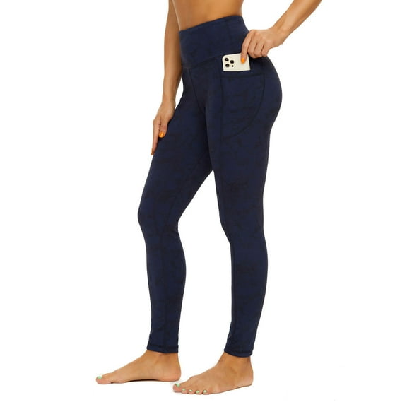 iniber Womens High Waist Yoga Pants, Soft 4 Way Stretch Running Workout Leggings with Pockets.