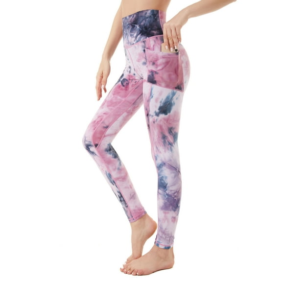 iniber Womens High Waist Yoga Pants, Soft 4 Way Stretch Running Workout Leggings with Pockets.
