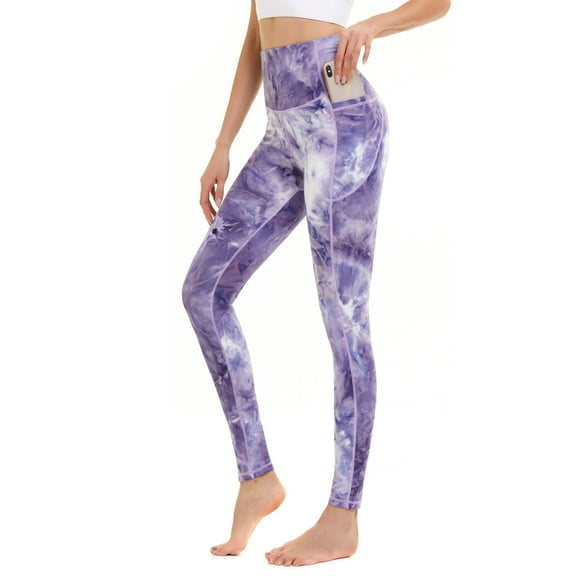 iniber Womens High Waist Yoga Pants, Soft 4 Way Stretch Running Workout Leggings with Pockets.