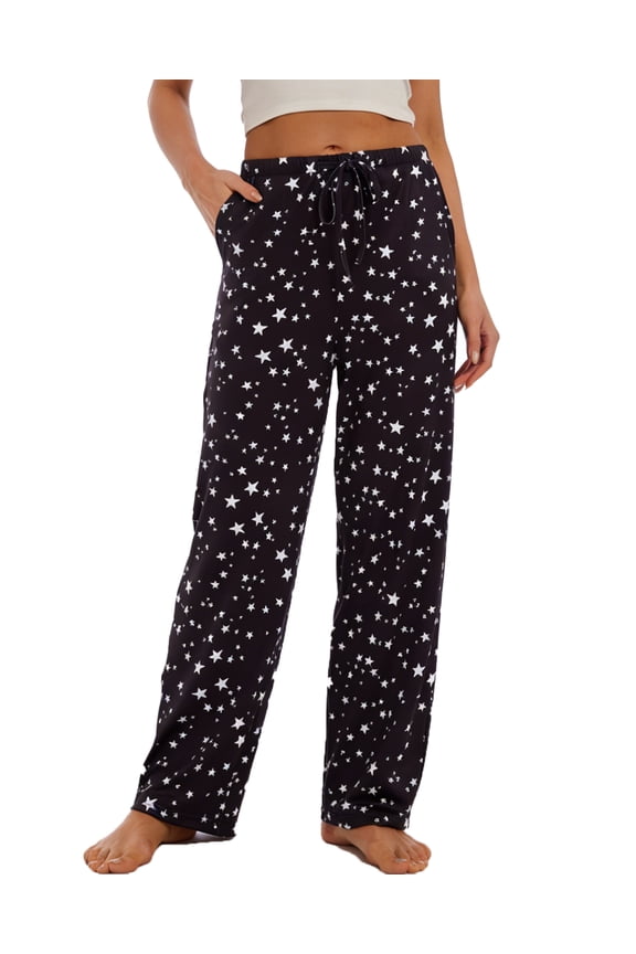 Womens Pajama Pants with Pockets, Soft Drawstring Lounge Pants Pjs Sleep Bottoms