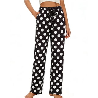 iniber Womens Pajama Pants with Pockets, Soft Drawstring Lounge Pants Pjs Sleep Bottoms