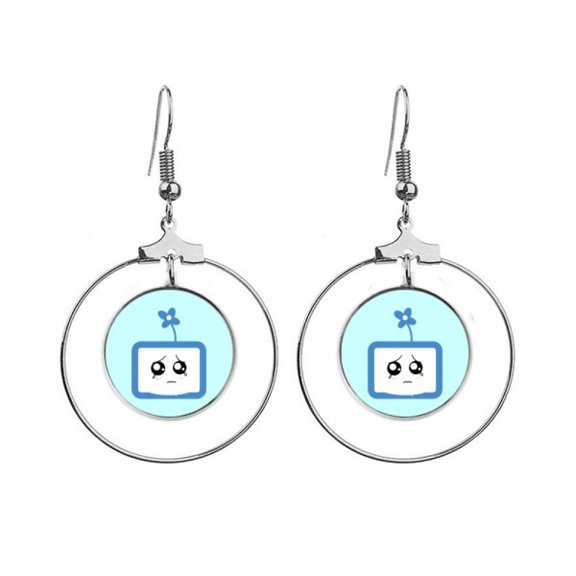 injustice small tv fcartoon earrings dangle hoop jewelry drop circle