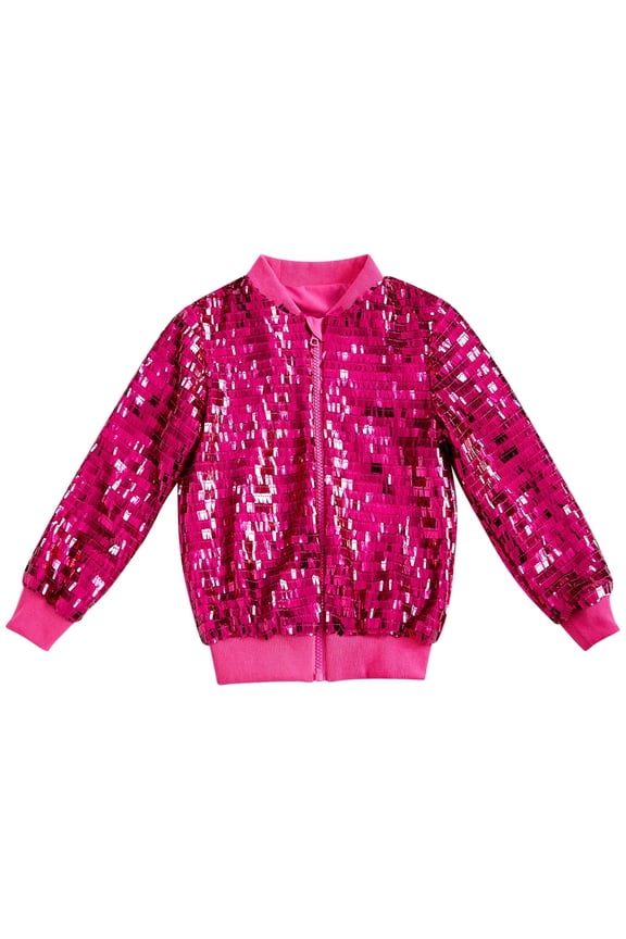 ink Long Sleeve Jackets for Kids Girl Boy Winter Fall Casual Sequin Sparkle Fringe Hooded Jackets Outfits Kid Zip Up 2026 Soft Comfy Clothes Trendy Regular Fit 3XL