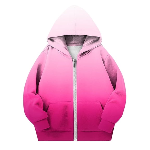 ink Long Sleeve for Kids Girl Boy Fall Winter Fleece Lined Wool Gradient Casual Cute Warm Thick Fuzzy with Hood Jackets Hoodies Outfits Sweatshirt Child 2026 10 Year