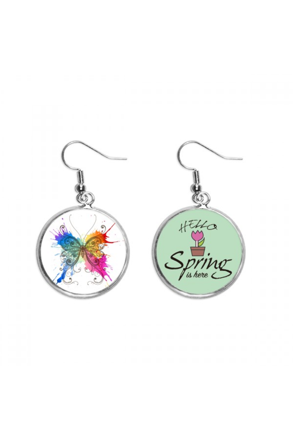 ink-painting style like decoration dangle season sp earring jewelry