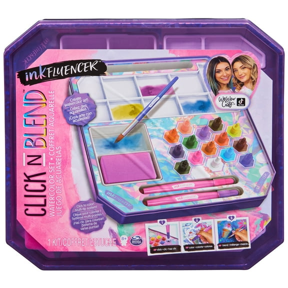 inkFLUENCER We Wear Cute Click N Blend Watercolor Set w/ 15 Color Tips