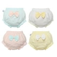 thumbnail image 1 of inlzdz Baby Infant Cotton Bowknot Bloomers Nappy Cover Harem Pants Shorts Underwear 4 Packs Type B 18-24 Months, 1 of 7