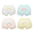 thumbnail image 1 of inlzdz Baby Infant Cotton Bowknot Bloomers Nappy Cover Harem Pants Shorts Underwear 4 Packs Type C 4-5, 1 of 7