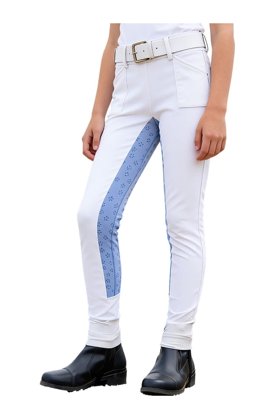 Equestrian Girls Riding Breeches Horseback Riding Pants English Ride Full Seat Horse Sports Breeches White 6