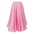 thumbnail image 1 of inlzdz Girls Flamenco Dance Skirt Full Circle Mexican Folkloric Belly Dance Costume Flowy Maxi Skirt Pink 3-4, 1 of 5
