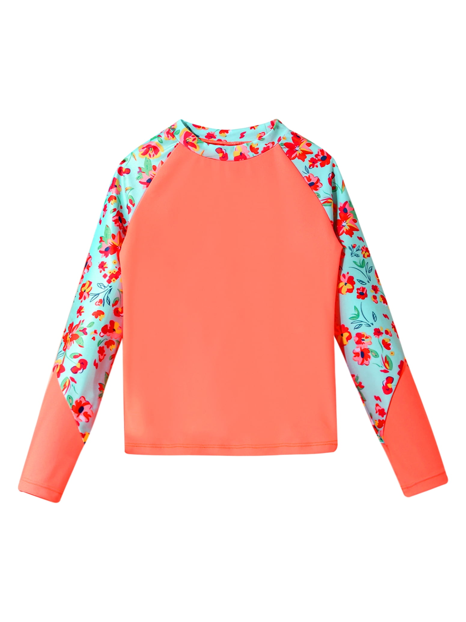 inlzdz Girls Long Sleeve Rash Guard Water Beach Sport Swim Top UPF 50 ...