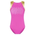thumbnail image 2 of Jacques Moret Girl's Biketard Unitard Bodysuit – Black With Pink & Silver Stud Heart 2 of 3