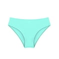 thumbnail image 1 of inlzdz Girls Swimming Briefs UPF50+ Rash Guard Bikini Bottoms Swim Panties Summer Swimwear Beachwear Light Blue Green 12, 1 of 5