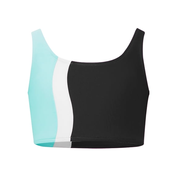 inlzdz Kids Children Girls Sleeveless Tank Top Gym Workout Dance Crop Top Yoga Modern Dance Athletic Black 14