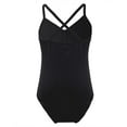 thumbnail image 1 of inlzdz Kids Girls Basic Ballet Dance Leotard Criss-cross One Piece Tank Gymnastics Unitard Bodysuit Black 8-10, 1 of 5