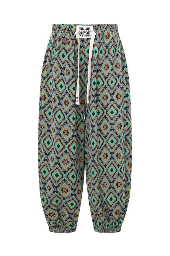 Girls Boys Summer Baggy Harem Pants Casual Elastic Waistband Hippy Boho Cargo Pants Hiking Type C 150