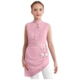 thumbnail image 1 of inlzdz Kids Girls Lyrical Dance Dress Sleeveless Backless Mesh Asymmetrical Ballet Dancewear Pink 10, 1 of 6