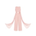 thumbnail image 1 of inlzdz Kids Girls Sleeveless One-Piece Party Jumpsuit Ruched High Waist Overalls Evening Party Prom Pink 14, 1 of 5