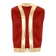 thumbnail image 1 of inlzdz Mens Cartoon Toad Costume Metallic Trim Open Front Vest Top Waistcoat Red M, 1 of 5