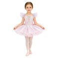 thumbnail image 1 of inlzdz Tutu Girls Dance Competition Dress Gymnastic Skirt Pink 110, 1 of 6