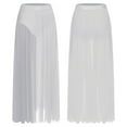 thumbnail image 1 of inlzdz Womens Lyrical Dance Skirt Figure Skating Dance Skirt with Briefs Contemporary Dancewear White L, 1 of 4