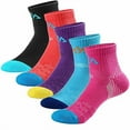 thumbnail image 1 of innotree 5 Pack Women's Cushioned Hiking Walking Running Socks, Crew Ankle Socks, 1 of 7