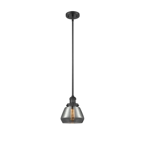 innovations 1-lt vintage led fulton 7" mini pendant - matte black - 201s-bk-g173-led