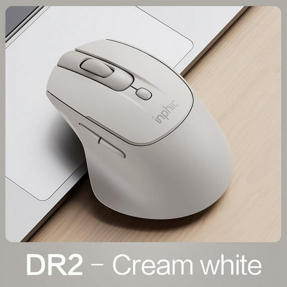 inphic DR2 Bluetooth Mouse Rechargeable 2.4G+Bluetooth 5.0/4.0 Tri-Modes Wireless Mouse 2400dpi Silent Ergonomic Mouse mice