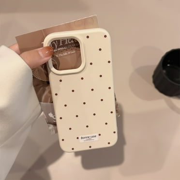 ins Korean polka dot suitable for iphone16 mobile phone case apple 15pro max personality simple 13 anti-fall 14 soft