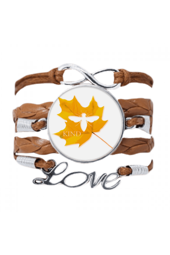 insect maple outline autumn bracelet chain ornament wristband