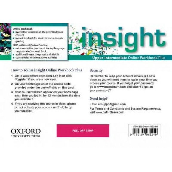 insight: Upper-Intermediate: Online Workbook Plus - Access Code