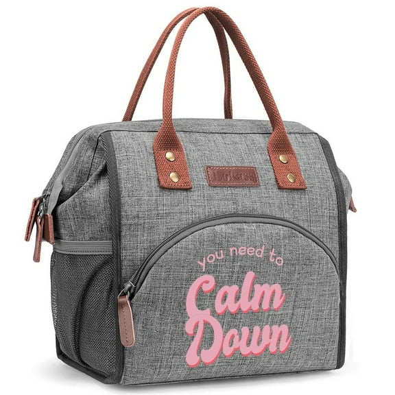 inspirational Personalized Lunch Box for Women Initial Reusable Insulated Lunch Bag, Wide-Open Adult Lunchbox Cooler Lunchbag Snack Organizer Initial Leakproof Lunch Tote Bag for Picnic Work Outdoors