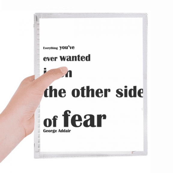inspirational quote about fear by george addair notebook loose diary refillable journal statiry