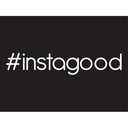 #instagood Hashtag (2 Pack) Vinyl Decal Sticker | Cars Trucks Vans SUVs Windows Walls Cups Laptops | White | 2 - 5.5 Inch Decals | KCD2251