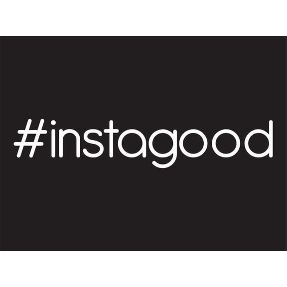#instagood Hashtag (2 Pack) Vinyl Decal Sticker | Cars Trucks Vans SUVs Windows Walls Cups Laptops | White | 2 - 5.5 Inch Decals | KCD2251