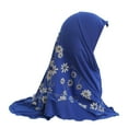 thumbnail image 1 of instant Hijab, Yigetop Cheers Us Girls/Children Hijab Scarf Headscarf Wrap Muslim Amira Hijab Blue A, 1 of 4